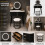 MN Furniture LED Touch Mirror Dressing Table Marble Stool Black 3