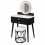 MN Furniture LED Touch Mirror Dressing Table Marble Stool Black 4