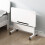 Living And Home 60x40cm White Tiltable Mobile Overbed Laptop Table, 65-87cm Adjustable Height 3