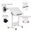 Living And Home 60x40cm White Tiltable Mobile Overbed Laptop Table, 65-87cm Adjustable Height 4