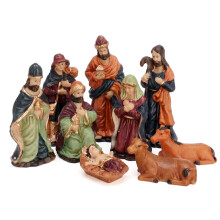 GEEZY Christmas Nativity Figures Set Bethlehem Manger Crib Figurines Xmas Decor 9 Pcs