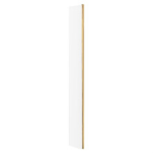 Balterley Drakelow Contemporary Bathroom 8mm Glass Wetroom Return Screen with Brass Profile, Brushed Brass, 1950 x 28 x 215mm