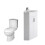 Balterley Bathroom Floor Standing Corner Vanity Unit and Toilet Set - White 1