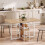 Homcom (Yellow) HOMCOM Folding Dining Table, Drop Leaf Table w/ Open Compartments 2