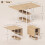 Homcom (Yellow) HOMCOM Folding Dining Table, Drop Leaf Table w/ Open Compartments 3