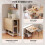 Homcom (Yellow) HOMCOM Folding Dining Table, Drop Leaf Table w/ Open Compartments 4