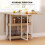 Homcom (Yellow) HOMCOM Folding Dining Table, Drop Leaf Table w/ Open Compartments 5