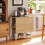 Homcom (Yellow) HOMCOM Folding Dining Table, Drop Leaf Table w/ Open Compartments 7