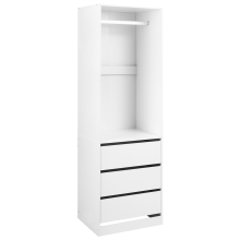 3 Drawer Open Wardrobe HAMILTON White
