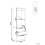 Beliani 3 Drawer Open Wardrobe HAMILTON White 3