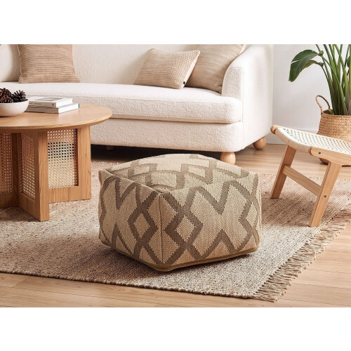 Beliani Pouffe GOPI Jute Beige 1