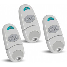 (3pcs) Universele poortafstandsbediening, 3 stuks, 2 kanalen, 433,92 MHz, inclusief 3 extra batterijen.