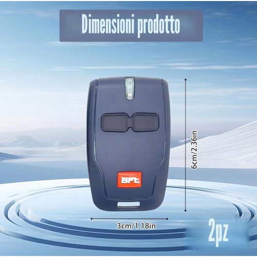 (Two-button - 4pcs) Garage Door Remote Control for 2B RCB, 2, Kleio, Ghibli Compatible Replacement Remote 1