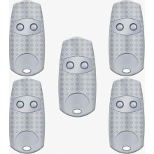 (Diamond pattern - 5pcs) Autotallin oven kauko-ohjaimen avaimenperä TOP 432NA/432EE/432EV/432M -autotallin oven avaimenperälle, harmaa