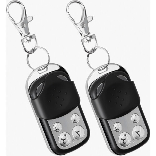 (2pcs) 2 Pack Universal 433.92 MHz Fixed Code Gate Remote, Easy to Program and Use