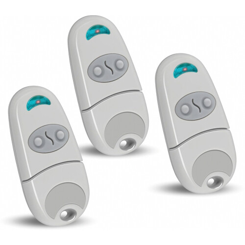 (3pcs) Universal Gate Remote Control, 3 Pack, 2 Channel, 433.92 MHz, with 3 Extra Batteries