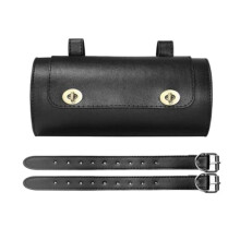 Bolsa de Herramientas Impermeable para Motocicleta, de Cuero PU, Estilo Retro, para Cilindro, Alforja, Bolsa Colgante Delantera y Trasera, Bolsa de