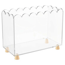 Porte-Revues en Acrylique, Présentoir de avec Pieds en Métal et Bords Ondulés