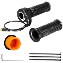 Universal 3 Pin Ebike Throttle Full Twist for 12V-72V Electric Bike Scooter, Replacement Grip Kit for Mountain Bike