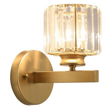 Modern Kristall LED-Vägglampa för Sovrum, Arbetsrum, Hotell och Vardagsrum Dekoration Guld