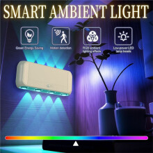 Luminária de Parede com Sensor de Movimento RGB, Luz Ambiente para Corredores, Escadas, Quartos e Closets