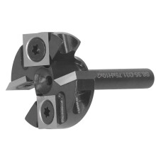 Fafeicy Spoilboard Surfacing Router Bit 1/4" Shank 2+2 Flute, Insert Style 1/4" Dia, Large Chip Space for Smooth Finish