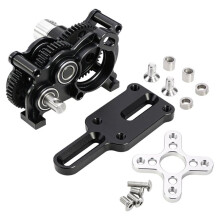 Rc Car Gearbox with Slipper Pad for 1/10 Capra SCX10II III AR45 LCG Rc Crawler Car Upgrade Parts Black