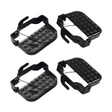 Foldable Bicycle Rear Passenger Foot Pegs 3.54in / 3.15in Heavy Duty Steel MTB Rear Foot Rests Anti-Slip Back Pedal