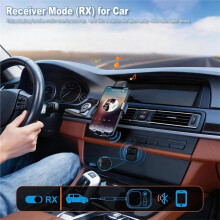 Trasmettitore e Ricevitore 6.0 2 In 1, Adattatore Audio Wireless AUX da 3,5 mm per Aereo, TV, Auto, Impianto Stereo Domestico