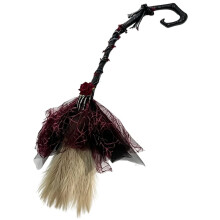 Scopa da Strega di Halloween, Accessorio Dark Gotico per Cosplay, Ideale per Feste e Spettacoli Spettrali A