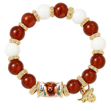 Armband mit Kristall- und Keramikanhängern für Stärke, Hoffnung und Freude - Inspirierendes Armband für Damen