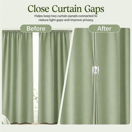 10 Pack Curtain Magnets Closure with Adhesive Patch for Light Blocking & Privacy 1