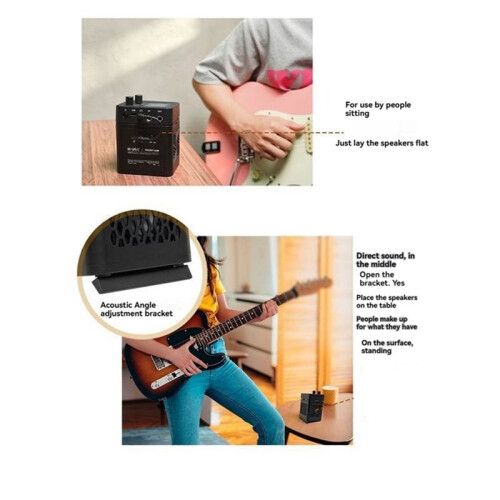 M-VAVE POCKET COMBO Bärbar Gitarrförstärkare Multi-Effects Gitarrförstärkare med Inbyggd Uppladdningsbar Högtalare för Bas 1