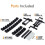 Woodworking 4 Way Pressure Clamps Set Custom-Width Clamp Splicing Board Positioning Panel Fixed Clip Carpenter Tool 4