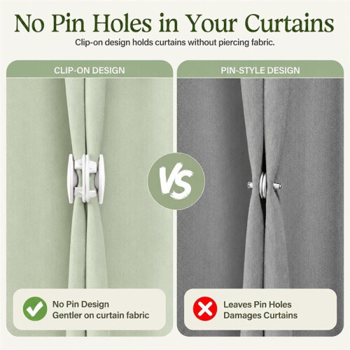10 Pack Curtain Magnets Closure with Adhesive Patch for Light Blocking & Privacy 2