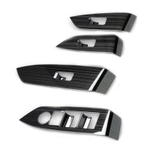 4 Stück Titan-Fensterschalter-Panel-Abdeckung für  CX-5 CX5 2017 2018 Auto-Zubehör