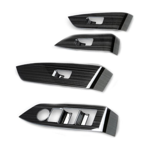 4 Stück Titan-Fensterschalter-Panel-Abdeckung für  CX-5 CX5 2017 2018 Auto-Zubehör 1