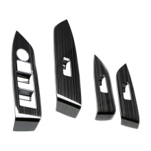 4 Stück Titan-Fensterschalter-Panel-Abdeckung für CX-5 CX5 2017 2018 Auto-Zubehör