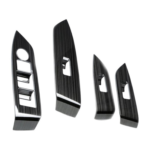 4 Stück Titan-Fensterschalter-Panel-Abdeckung für  CX-5 CX5 2017 2018 Auto-Zubehör
