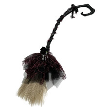 Escoba de Bruja de Halloween, Accesorio de Cosplay Gótico Oscuro para Fiestas y Actuaciones Espeluznantes B