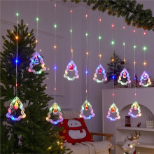Christmas Star Curtain Lights - Decorative Lights with Remote Control for Indoor and Outdoor Use B