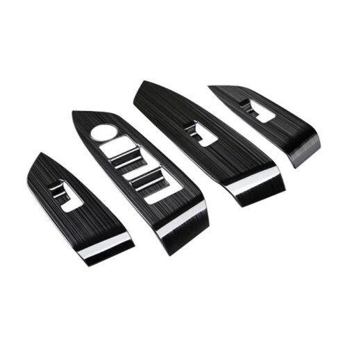 4 Stück Titan-Fensterschalter-Panel-Abdeckung für  CX-5 CX5 2017 2018 Auto-Zubehör 2