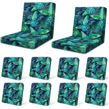12Pcs Patio Cushion Covers Stretch Outdoor Furniture Protector Slipcovers Universal Fit Outdoor Cushion Covers