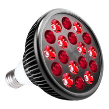 Roodlichttherapielamp, 660 Nm Rood en 850 Nm Nabij-Infrarood LED, 18 LED'S met Stralingshoek van 60, Standaard E27-Basis