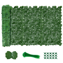 Artificial Ivy Fence Screening, 3m x 1m Artificial Hedges Panels, Privacy Fence Screen for Garden, Balcony, Outdoor (Upgraded Maple Leaves)