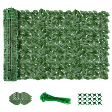 Artificial Ivy Fence Screening, 3m x 1m Artificial Hedges Panels, Privacy Fence Screen for Garden, Balcony, Outdoor (Upgraded Apple Leaves)