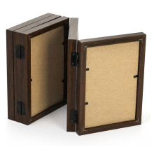 4 X 6 Inch 5 Opvouwbare Accordeon Fotolijst, Opvouwbare Scharnierende Houten Fotocollage voor Tafelbladweergave