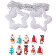 Christmas Star Curtain Lights - Decorative Lights with Remote Control for Indoor and Outdoor Use B