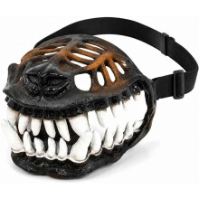 Halloween Dog Muzzle Mask, 11.81 in, Scary Dog Muzzle,Funny Scary Dog Muzzle with Teeth Halloween Costume, 1PC
