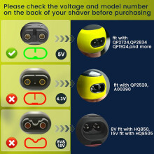 8 Stück 5 V 1 A USB-Ladekabel für Rasierer für  QP2724 QP2834 QP1924 MG9520 Ladekabel für Elektrorasierer